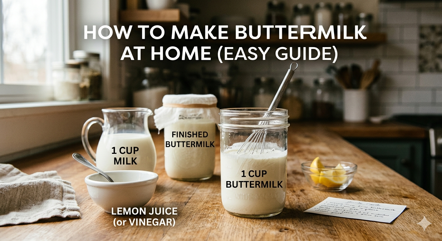How to Make Buttermilk at Home (Easy Guide)