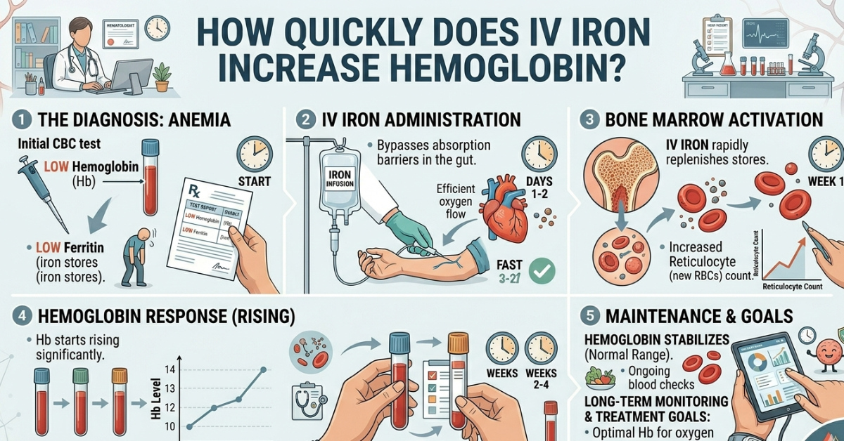 How Quickly Does IV Iron Increase Hemoglobin?
