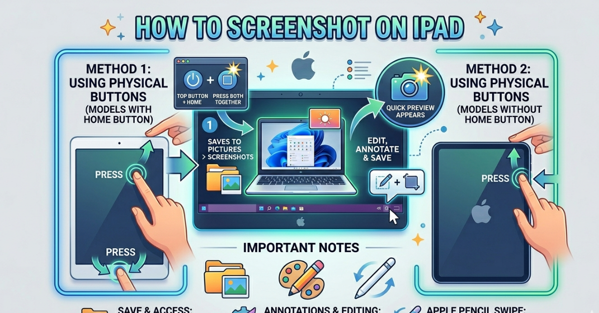 How to Screenshot on iPad (All Models Guide)