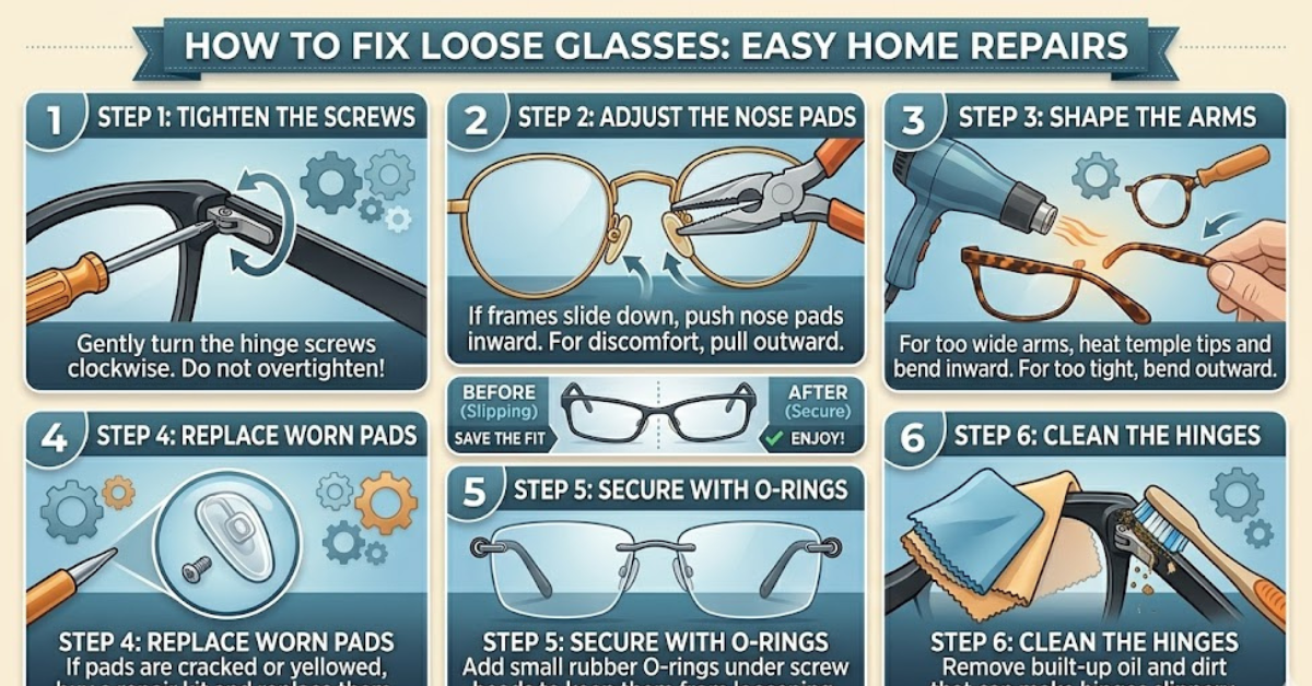 How to Fix Loose Glasses at Home Fast