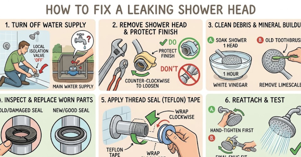 How to Fix a Leaking Shower Head Fast