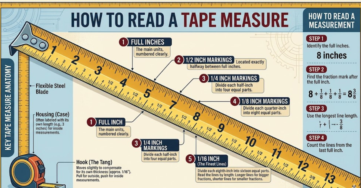 How to Read a Tape Measure: Easy Beginner Guide