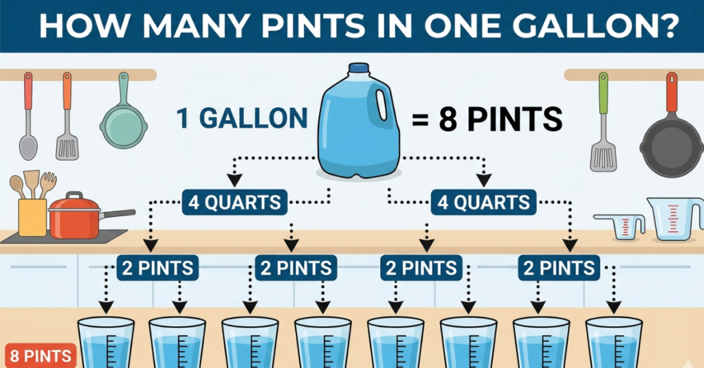 How Many Pints in One Gallon? Simple Answer