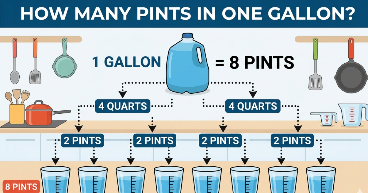 How Many Pints in One Gallon? Simple Answer
