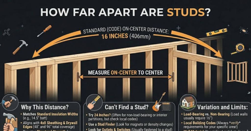 How Far Apart Are Studs? Standard Wall Spacing