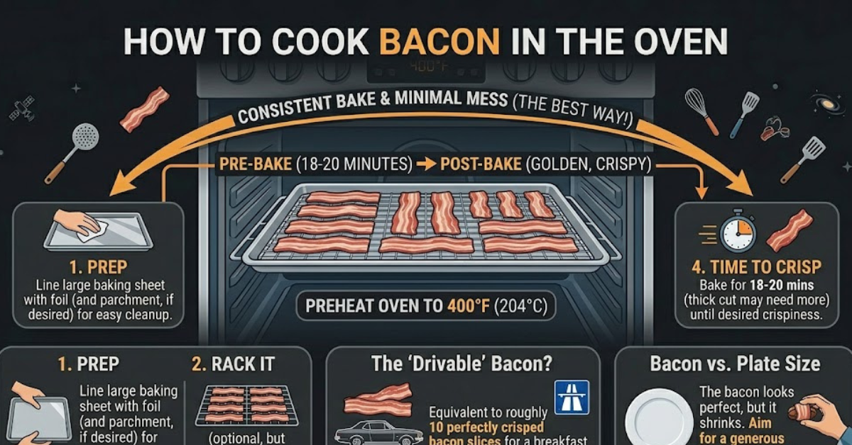 How to Cook Bacon in the Oven Perfectly Crispy